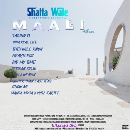 SHATTA WALE – MAALI Download Album Zip